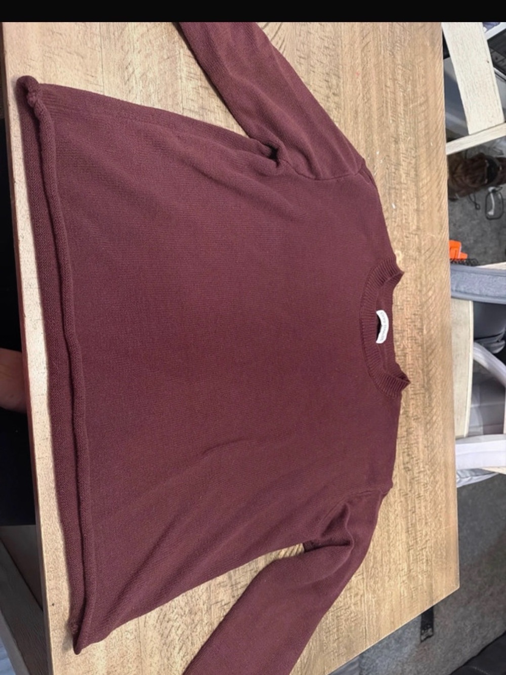 Women's Crewneck Sweater in Deep Bordeaux